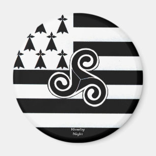 Bretagne-Flagge (Bretone) Magnet