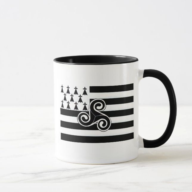 Bretagne-Flagge (Bretone) Tasse (Rechts)