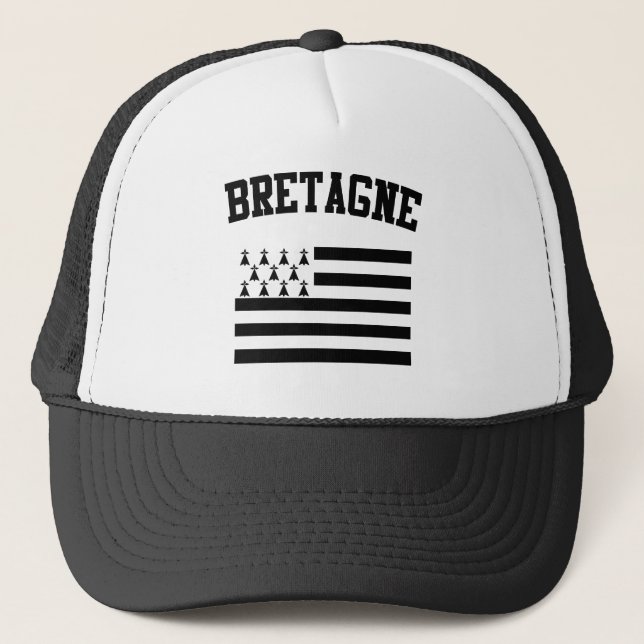 Bretagne-Flagge Truckerkappe (Vorderseite)