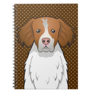 Bretagne-HundeCartoon-Tatzen Notizblock