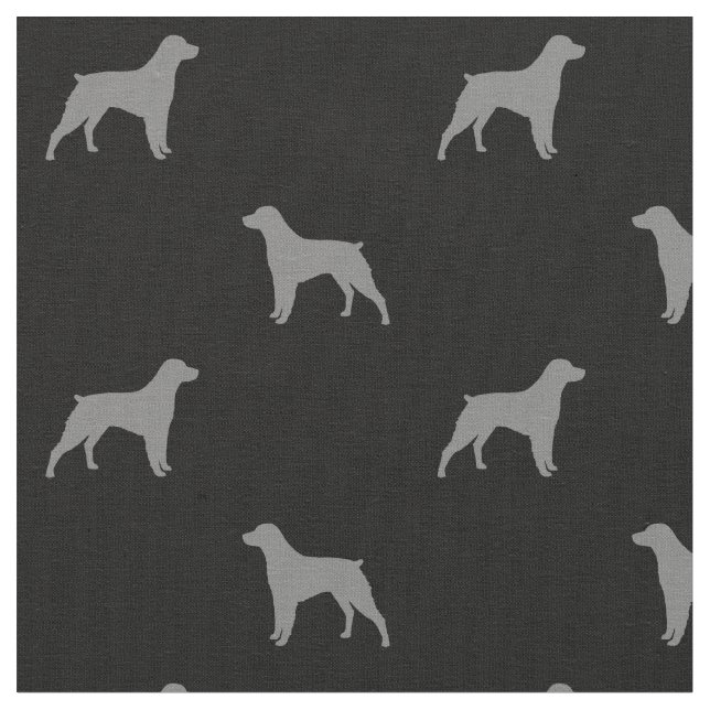 Bretagne-HundeSilhouette-Muster Stoff (Nahaufnahme)