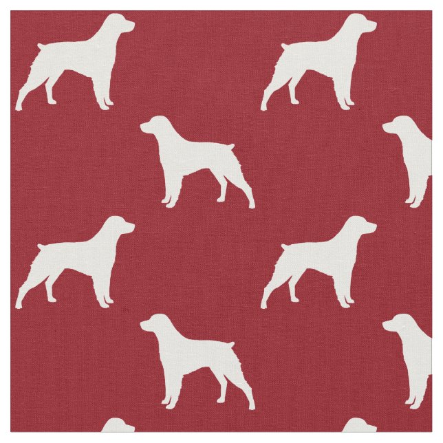 Bretagne-HundeSilhouette-Muster Stoff (Nahaufnahme)