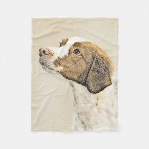 Bretagne Malerei - Niedliche Hundekunst Fleecedecke