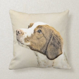 Bretagne Malerei - Niedliche Hundekunst Kissen
