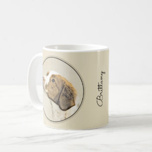 Bretagne Malerei - Niedliche Original Hunde Kunst Kaffeetasse
