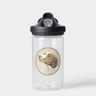 Bretagne Malerei - Niedliche Original Hunde Kunst Trinkflasche