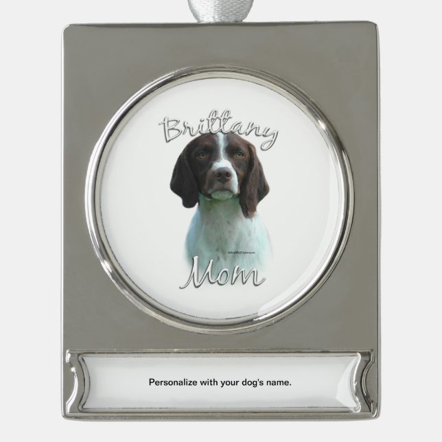 Bretagne Mama 2 Banner-Ornament Silber (Vorderseite)