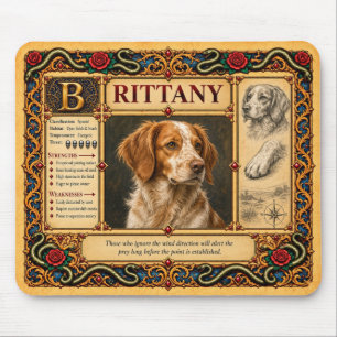 Bretagne, mittelalterliche Bestiarien-Kunst Mousepad