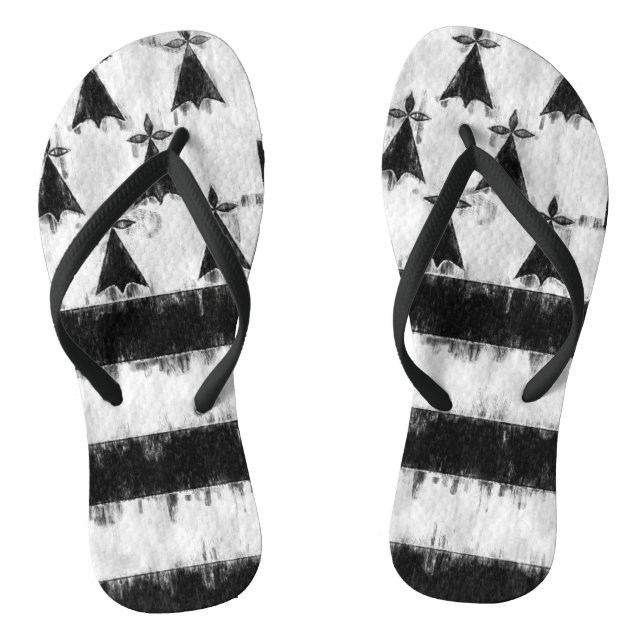 Bretagne Ölgemälde Zeichnend Flip Flops (Fußbett)