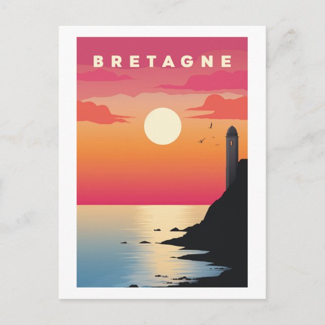 Bretagne - Plakat Vintage - Breton - Bzh - Breizh Postkarte (Vorderseite)