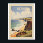 Bretagne - Plakat Vintage - Breton - Bzh - Breizh Postkarte<br><div class="desc">Die Bretagne, eine Region im äußersten Westen Frankreichs, ist eine Talhalbinsel, die in den Atlantik vorrückt. Die Wildküste der Schweiz erstreckt sich über Kilometer: Badestationen wie die schicke Stadt Dinard oder die Festungsstadt Saint-Malo, die auf dem Ärmelkanal gebaut wird, sind dort zu finden. Die rosa Granitküste ist ein begehrter Ort...</div>