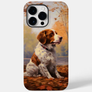Bretagne Spaniel im Herbst Leaves Fall Inspiriert Case-Mate iPhone 14 Pro Max Hülle