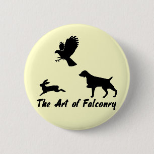 Bretagne Spaniel und Falconry Button