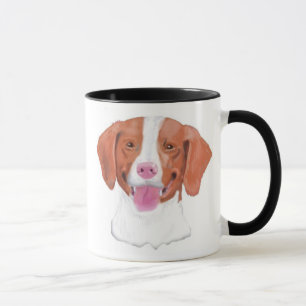 Bretagne-Spaniels, Freude verschüttend… Tasse