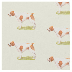 Bretagne Spanisch Hund Kunstwerk Stoff