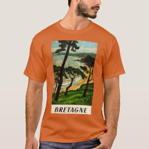 Bretagne Vintage Reiseplakat T-Shirt