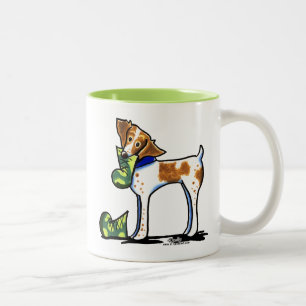 Bretagnespaniel-Tarnungs-Stiefel Zweifarbige Tasse
