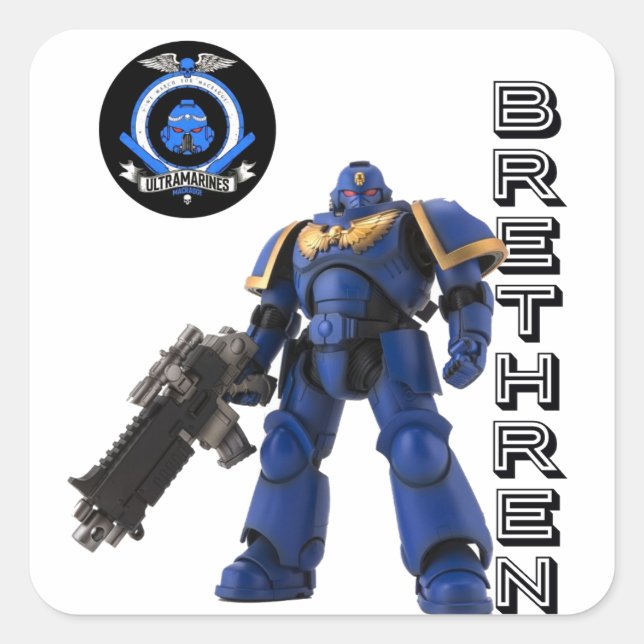 Brethren Quadratischer Aufkleber (Vorderseite)