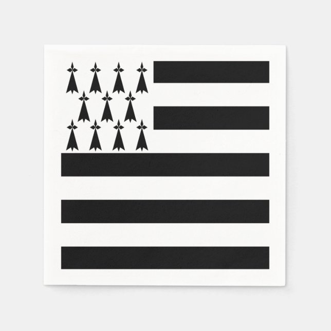 Breton Flag Cocktail Napkins (Standard) Serviette (Vorderseite)