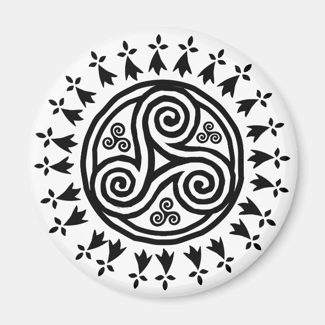 Breton triskel & hermine magnet (Vorne)