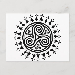 Breton triskel & hermine postkarte