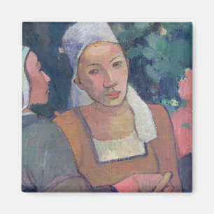 Bretone-Bauern Paul Gauguins  , 1894 (Öl auf canv Magnet
