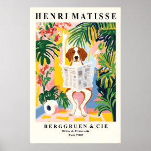 Bretonischer Spaniel auf einer Toilette - Lustiger Poster
