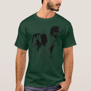 Bretonischer Spaniel Hund Vintage Schwarze Jagdhun T-Shirt