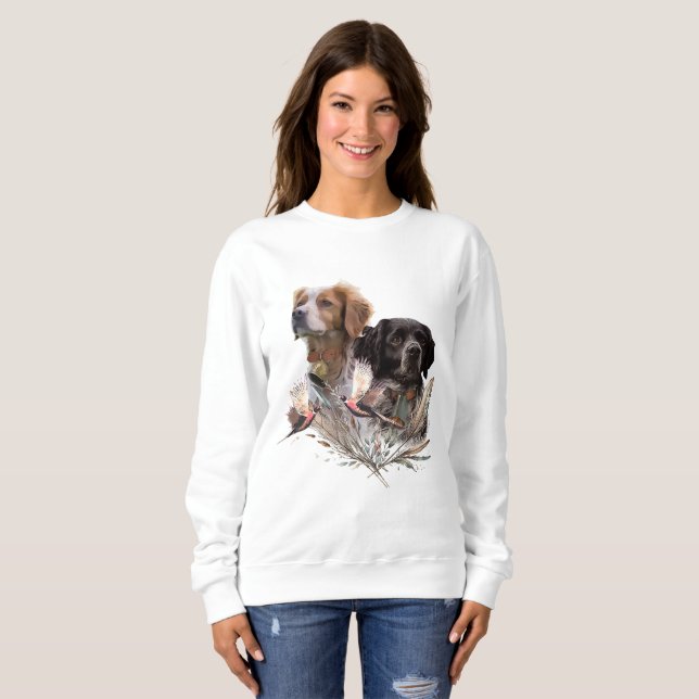 Bretonischer Spaniel  Sweatshirt (Vorne ganz)