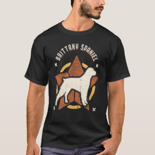 Bretonischer Spaniel Vintage Retro Klassischer Hun T-Shirt