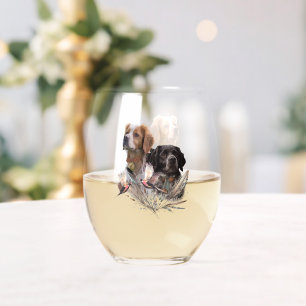 Bretonischer Spaniel Weinglas Ohne Stiel