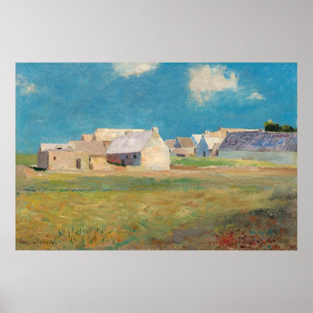 Bretonisches Dorf - Odilon Redon Kunst Poster (Vorne)