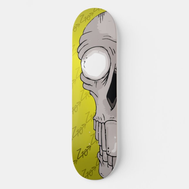 Brett-Gelb des Schädel-Z10 Skateboard (Vorderseite)