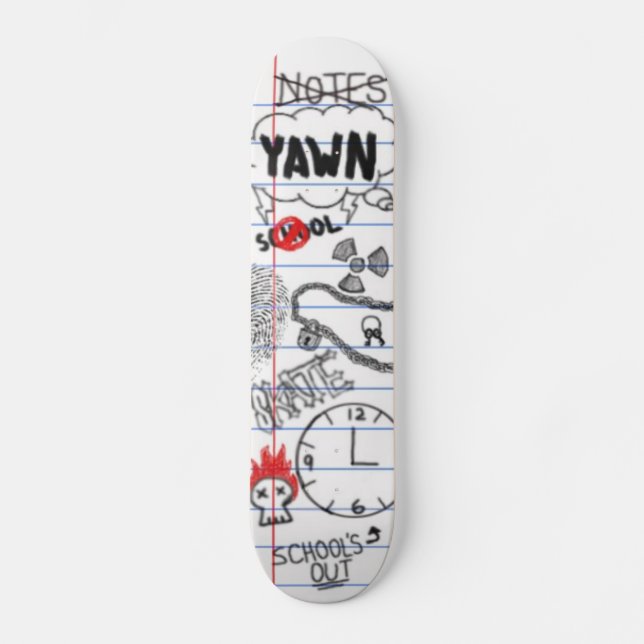 Brett in der Schule Skateboard (Vorderseite)