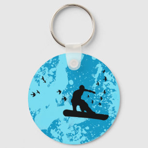 Brett mit Vögeln. Schlüsselanhänger