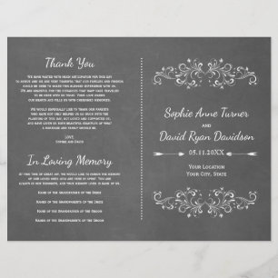 Bretter Geblüht und wirbeln Hochzeitsprogramm