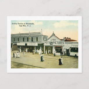 Bretterpromenade, Cape May, New Jersey Vintage Postkarte