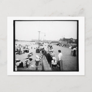 Bretterpromenade & Strand, Asbury Park, NJ Vintage Postkarte