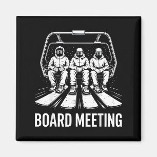 Brettmeeting Snowboarder Skifans Winter Magnet