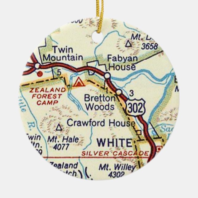 Bretton Woods New Hampshire Keramik Keramik Ornament (Vorne)