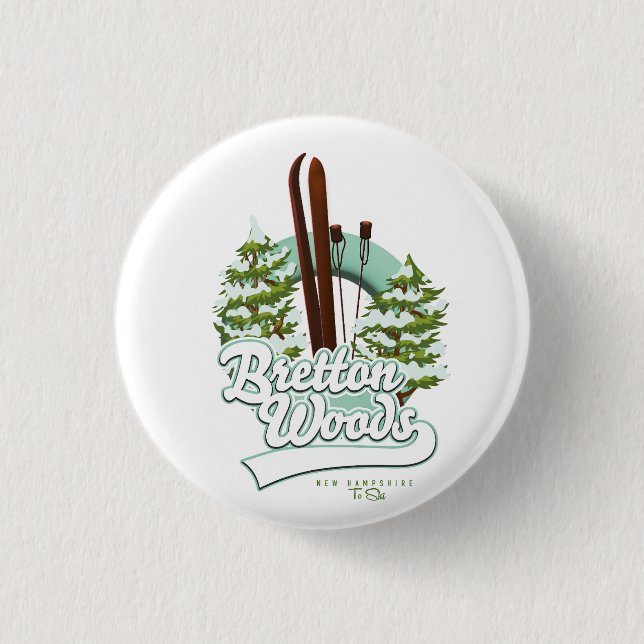 Bretton Woods New Hampshire-Logo Button (Vorderseite)