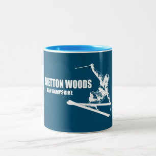 Bretton Woods New Hampshire Skier Zweifarbige Tasse