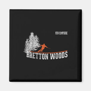 Bretton Woods NH im Stil der 80er Jahre, Vintage-S Magnet