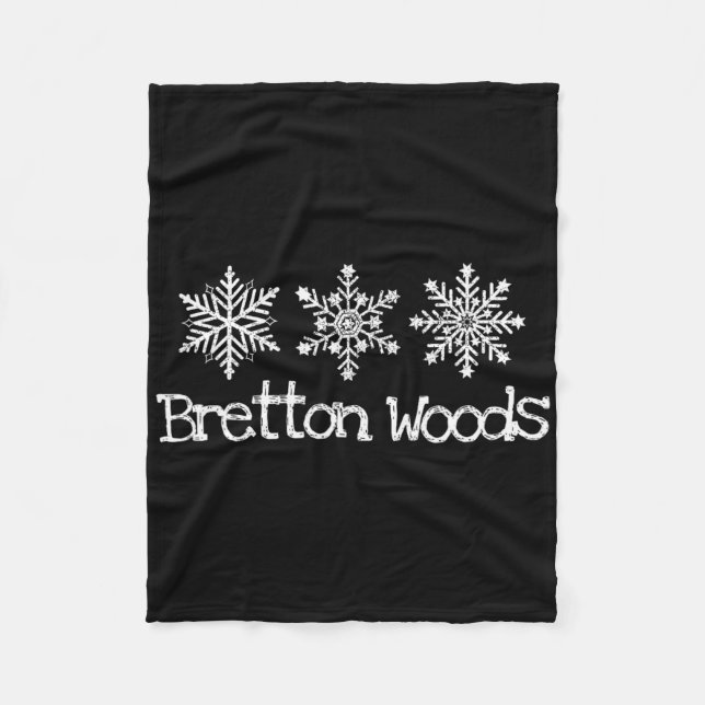 Bretton Woods Ski Skier Schneeflocken Snowboar Fleecedecke (Vorderseite)