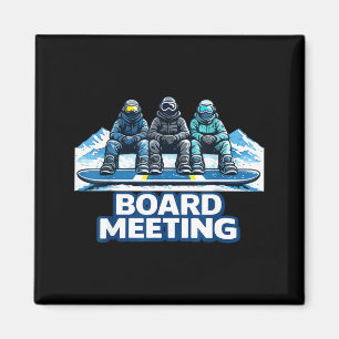 Brettsitzungen Snowboard-Meeting Winter Magnet