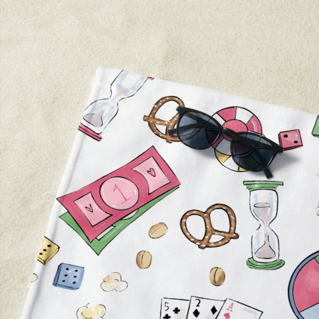 Brettspiel Family Game Night Family Beach House Strandtuch (Beispiel)