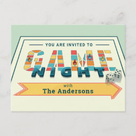 Brettspiel Nacht Einladung Postkarte