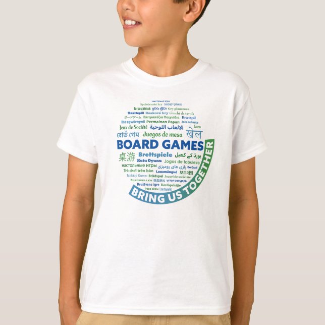 Brettspiele bringen uns ins Shirt der Jungs (Vorderseite)
