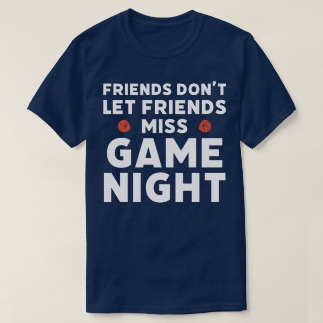 Brettspiele Funny Game Night Zitat T-Shirt (Design vorne)