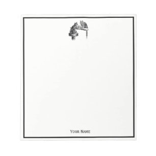 Brettspiele: Zwei Katzen spielen Schachspiel Notizblock